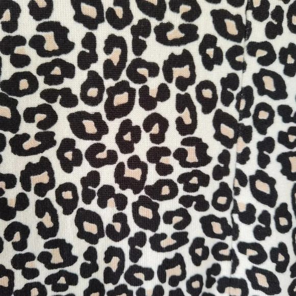 Cest La Vie Leopard Print Open Front Knit Cardigan Women Size M Dolman Sleeve - Picture 5 of 6